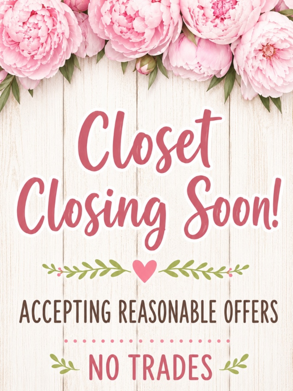 Closet Closing Sale 🌸